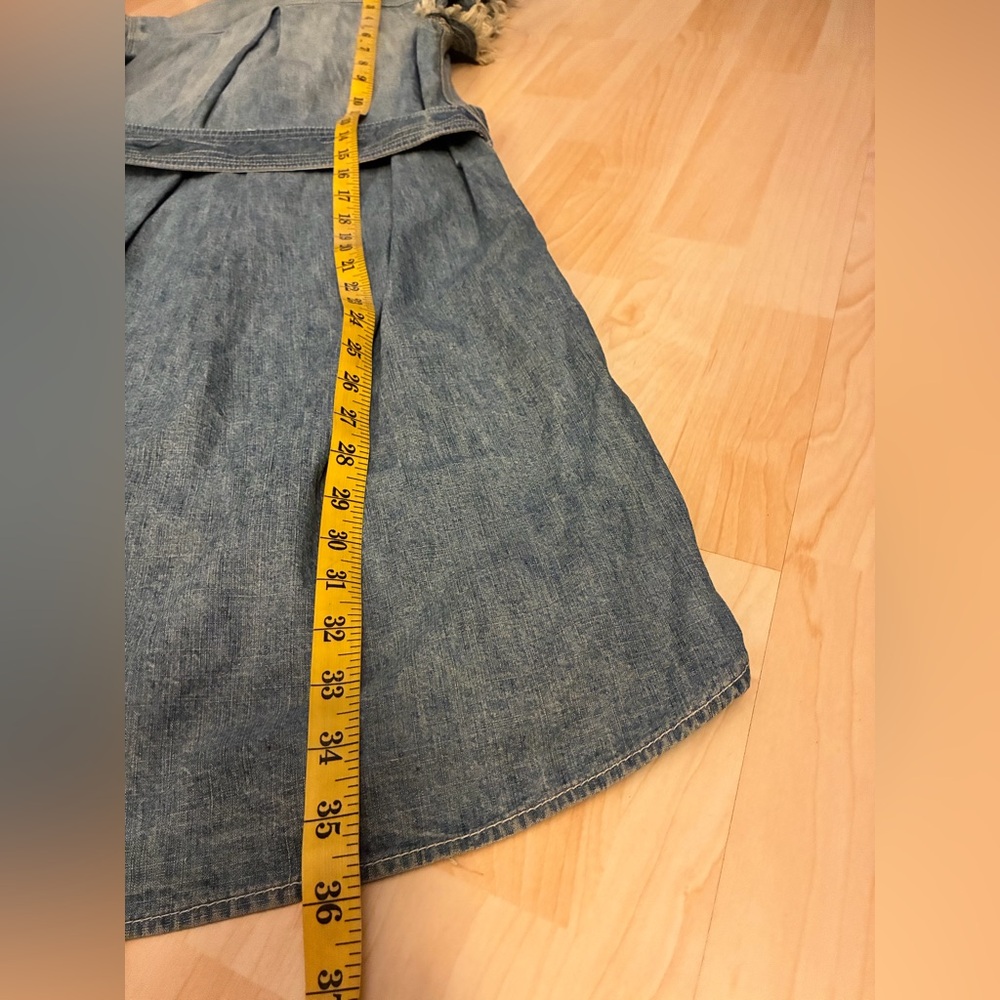 Vintage Sacai Luck Distressed Denim Belted Shirt Dress - Picture 8 of 16